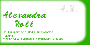 alexandra woll business card